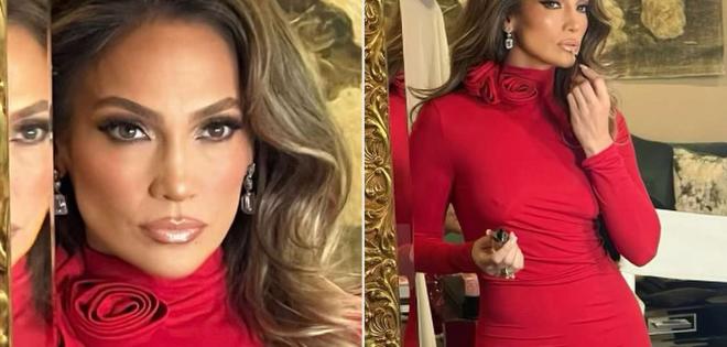 Το εντυπωσιακό εορταστικό look της Jennifer Lopez