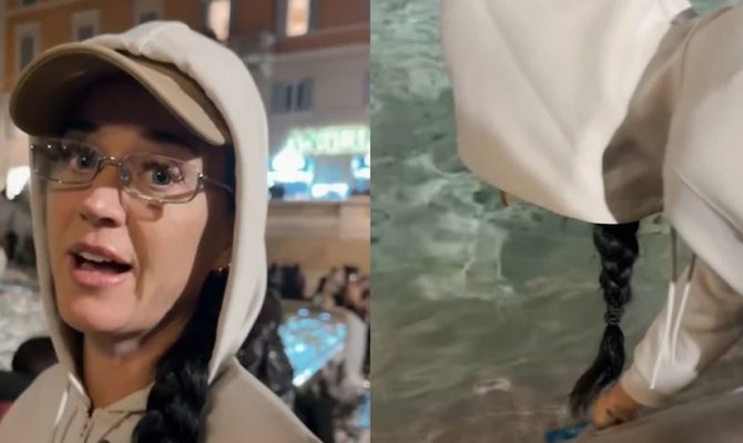 Η Katy Perry έβαλε την πιστωτική της κάρτα στη Φοντάνα Ντι Τρέβι 